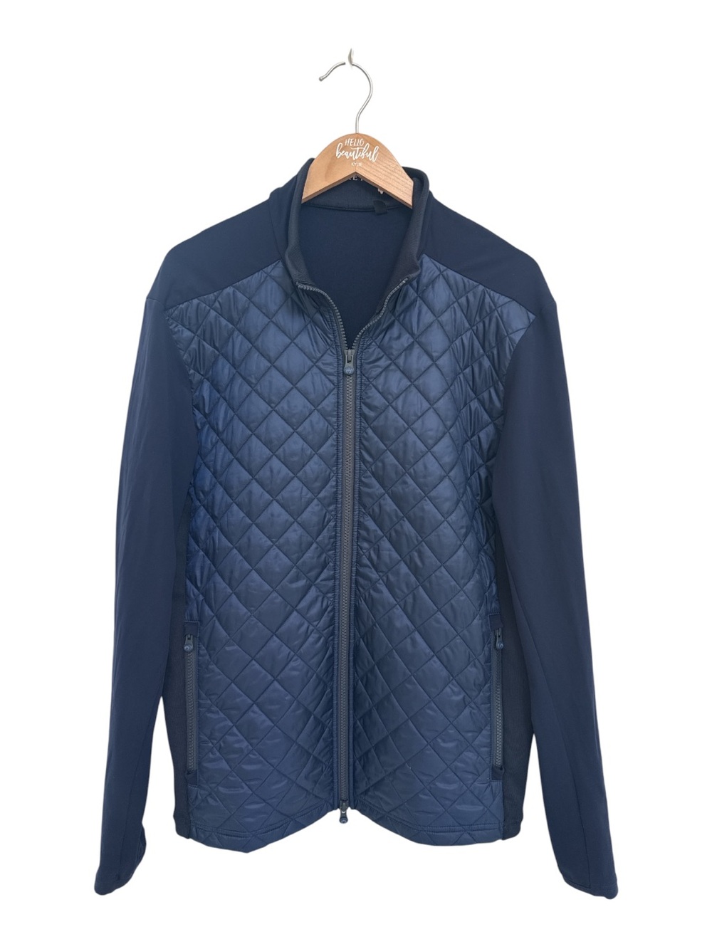 Greyson Men's Quilted Puffer Jacket in Navy Blue